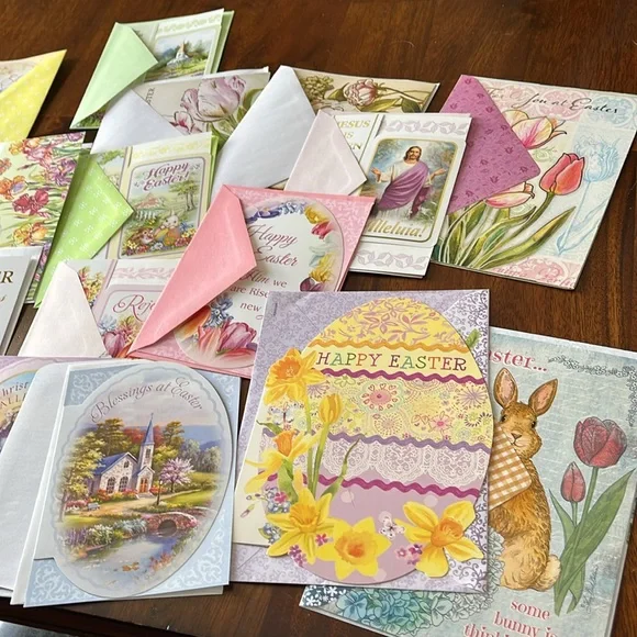 Colorful Easter Greeting Cards Set of 21 - Picture 4 of 4